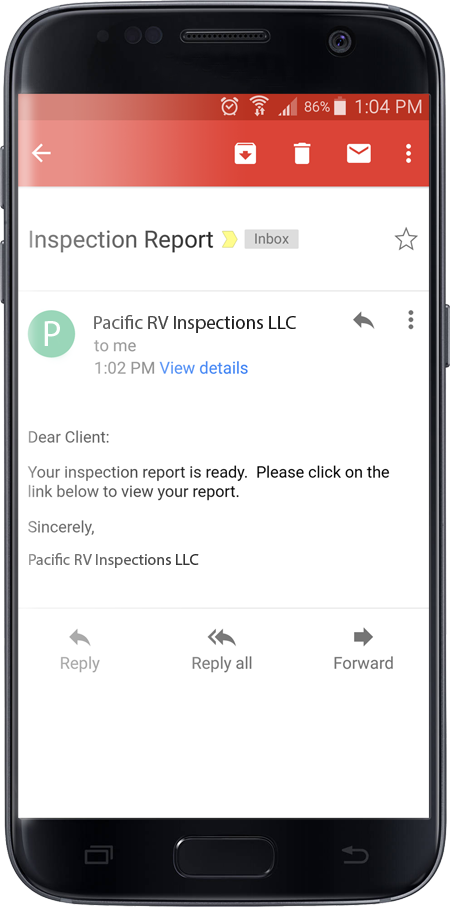 Digital RV Inspection Reports in 24 Hours
